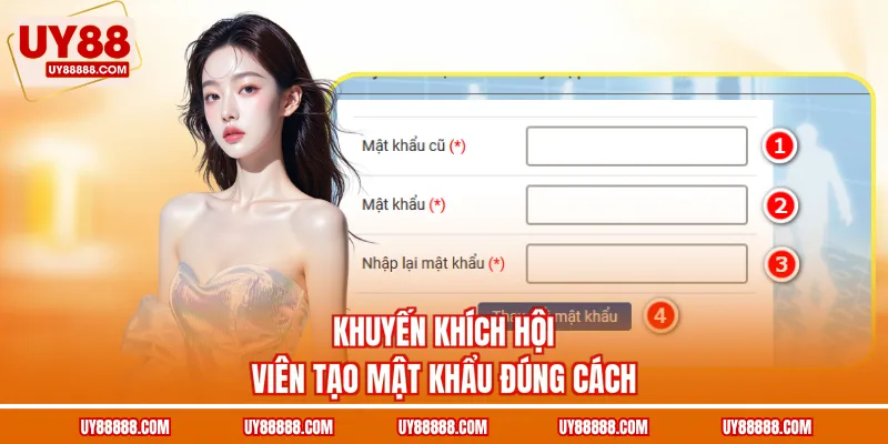 Khuyến khích hội viên tạo mật khẩu đúng cách